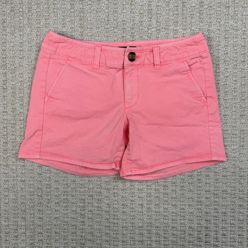 American Eagle Shorts Womens 2 Pink Chino Preppy Stretch Summer Resortwear
